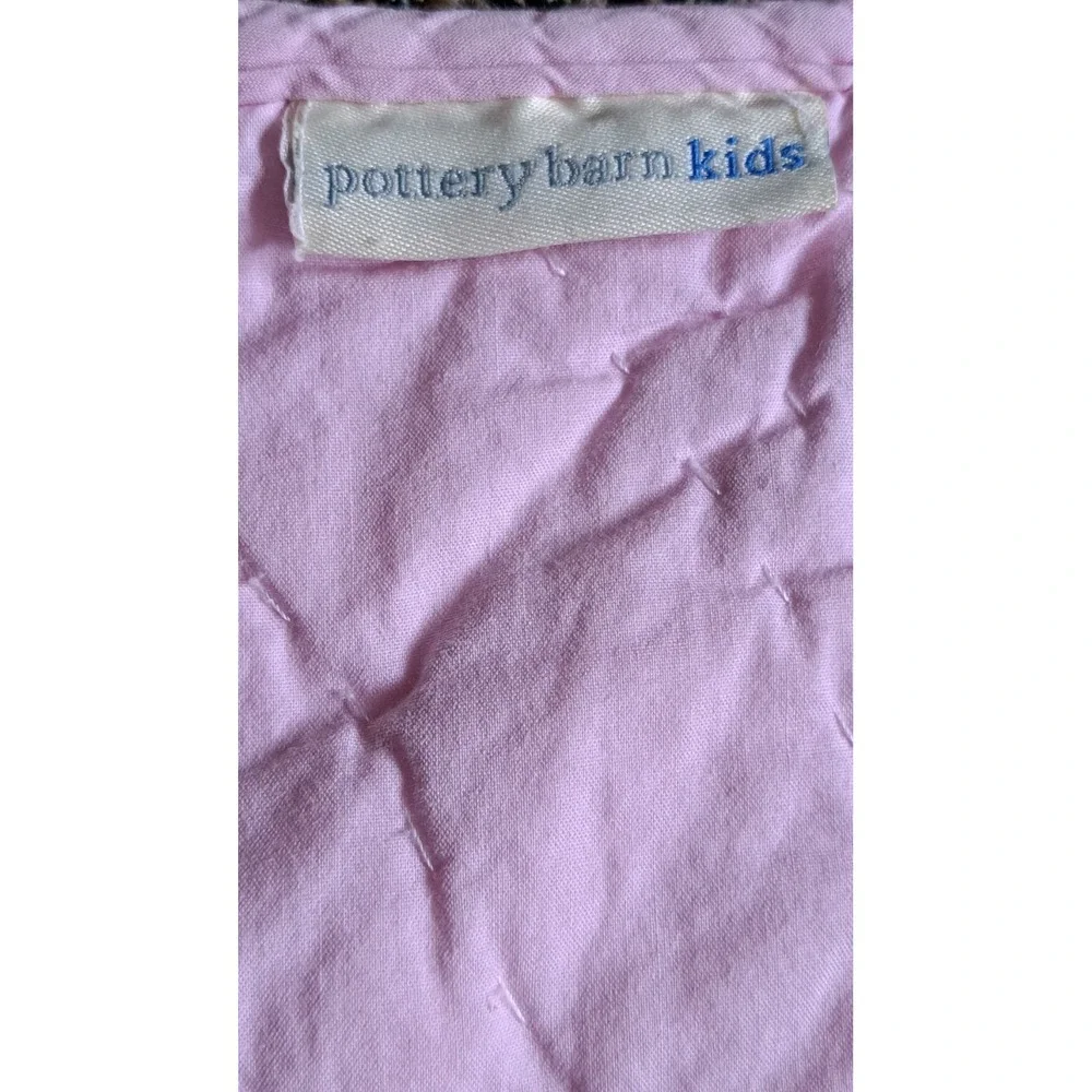 Pottery Barn Kids Cotton Daisy Garden Embroidered Appliqued Quilt Full/Queen